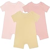 Gaiibbt Baby Rompers Short Sleeve with Snap Closure Infant Clothes