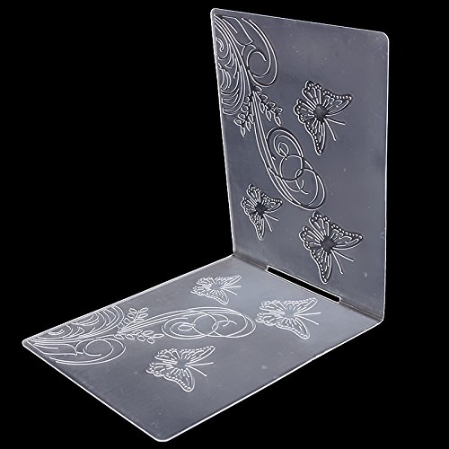 WXLAA Retro Pattern DIY Craft Plastic Embossing Folder for Scrapbook Paper Crafting Butterflies Love