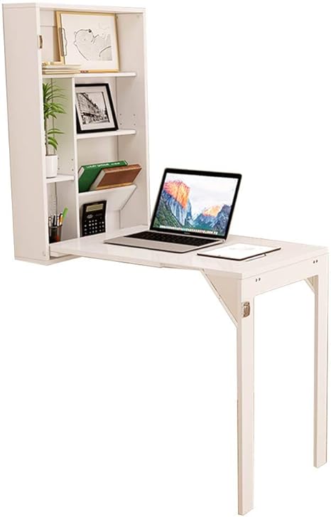 Amazon De Tisch Huo Multifunktions Klapptisch Mit Regal Wandbehang Massivholz Esstisch Weiss 148 8 90cm Klapptisch Mit Regal