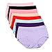 Buankoxy Women's 8 Pack Mid-Rise Stretch Cotton Panties, Assorted Colors(8 Assorted Colors,8)