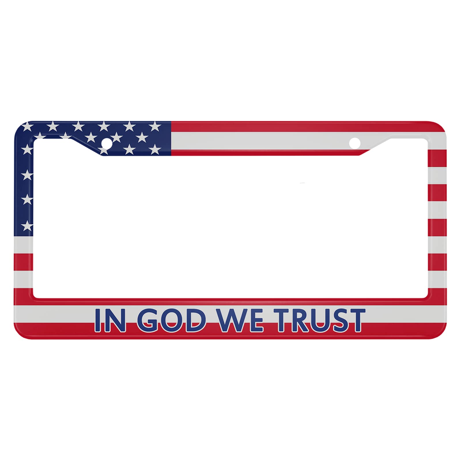 oFloral in God We Trust Aluminum Alloy License