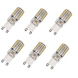 KINGSO 6pcs Pack G9 5W 3014 SMD 64 LED Warm White Light LED Corn Crystal Light Bulbs 360 Degrees Energy Saving Capsule Spotlight Lamps AC 110V