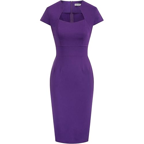 GRACE KARIN Women's 50s Vintage Pencil Dress Cap Sleeve Wiggle Dress CL7597
