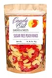 Sugar Free Peach Rings Gummy Candy 2lb - 32oz in resealable stand up bag