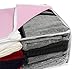 Simple Houseware 3 Pack Foldable Closet Organizer Clothing Storage Box with Clear Window, Pink