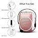 Portable Voice Amplifier, SHIDU S308 Ultra-Clear Rechargeable Amplifiers, Powerful Compact & Comfortable Wired Headset Microphone for Teachers, Kindergarener, Tour Guides, Coaches and More (Rose Gold)