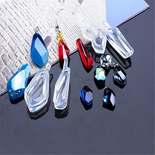 image for Aouke Gemstone Shape Pendant Molds, 4 pcs/set High-Definition Mirror S