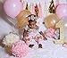 Bridal Shower Decorations Pink Gold Cream Glitter Gold Paper Tassel Garland Polka Dot Tissue Poms for Girl Prince Birthday Party Decorations Pink Gold First Birthday Party Decor
