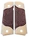 Premium Gun Grips 1911 Colt Full Size Double Diamond Checkered Rosewood Grips w/Faux Accents