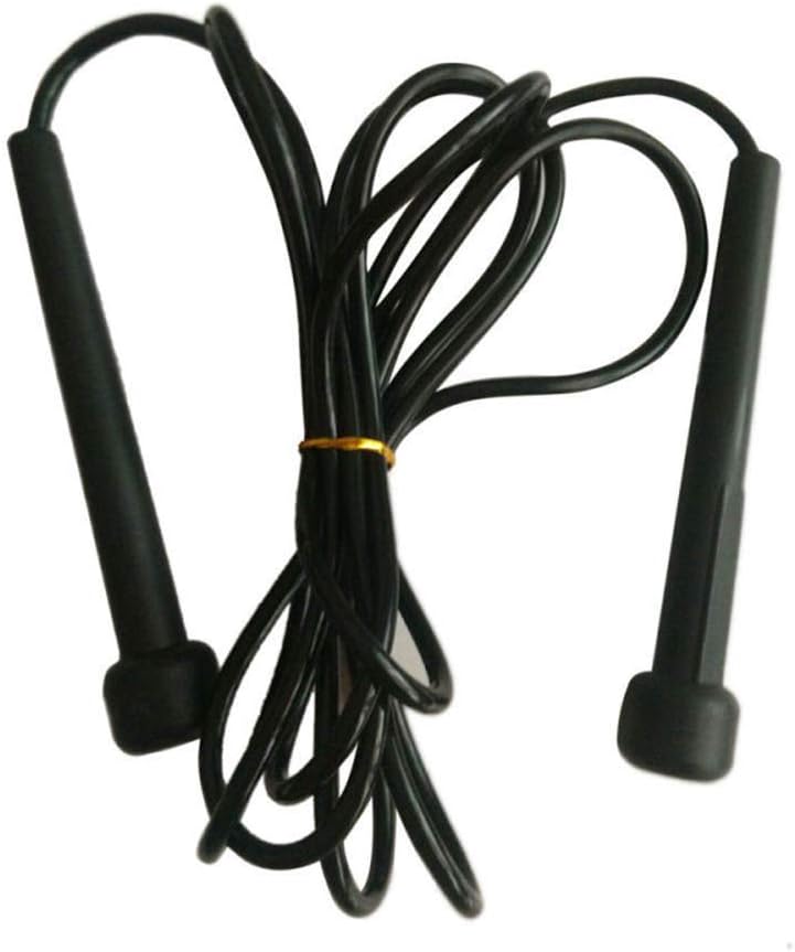 laize Adjustable Skipping Rope Black 2.6m 9ft Plastic Handle Speed Skipping Crossfit Jump Rope Boxing Exercise Jumping Mens Pro Workout Gym Aerobic