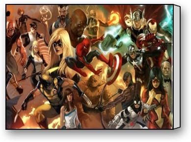 Creative Beautiful Modern Canvas Wall Art - The Heroic Age Avengers Canvas Print 16" x 12" Inch - Stretched and Framed Painting Artwork Home Decor Wall Living Room Office Canvas Art