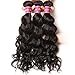Unice 8a Virgin Brazilian Natural Wave Hair 3 Bundles 100% Unprocessed Virgin Human Hair Extensions Weave Natural Color (16 18 20)