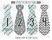 Months In Motion Monthly Baby Tie Stickers - Boy Month Milestone Necktie Sticker - Onesie Month Sticker - Infant Photo Prop for First Year - Shower Gift - Newborn Keepsakes