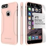 iPhone 7 Plus Case, (Rose Gold) SaharaCase Protective Kit Bundle with [ZeroDamage Tempered Glass Screen Protector] Rugged Protection Anti-Slip Grip [Shockproof Bumper] Slim Fit - Rose Gold