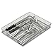 Honey-Can-Do KCH-02162 Steel Mesh 6-Compartment Cutlery Utensil Organizer, Silver, 16x11.25x2