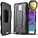 Note 4 Case, Galaxy Note 4 Case, Starshop [Heavy Duty] Dual Layers Kickstand Case with [0.33m 9H Tempered Glass Screen Protector Included] and Locking Belt Clip (Black)