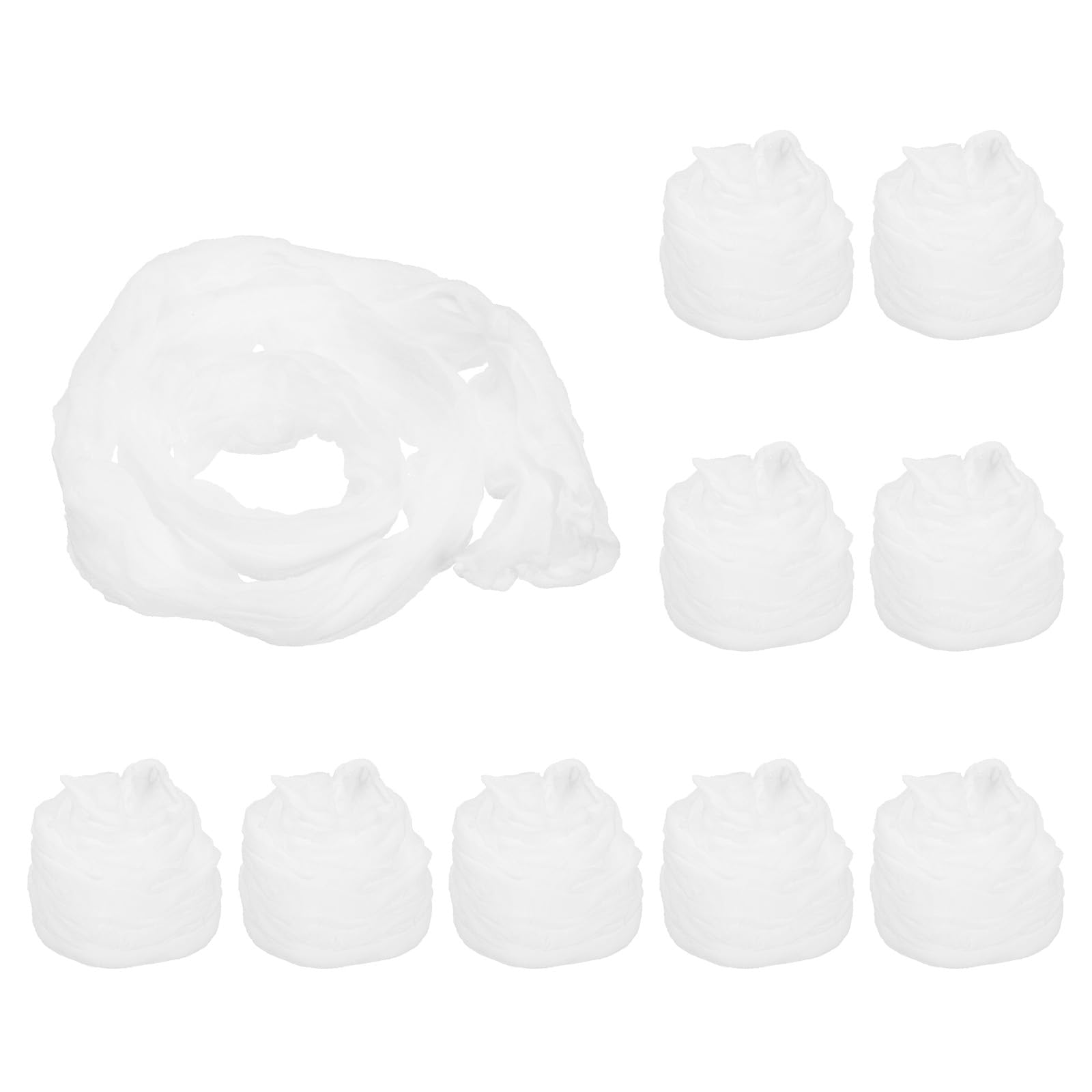 PATIKIL Nylon Stockings DIY Flower, 10Pcs Stocking Flower Fabric Material Tensile Silk Stocking Flowers for DIY Flower Making Wedding Crafts Home Decoration, White