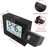 Youshiko Radio Control MSF UK Projection Alarm Clock Dual Alarms LCD Temp & view 5
