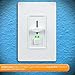 ENERLITES Decorator Slide Dimmer Switch, LED Indicator Light, On/Off Rocker, Single-Pole or 3-Way, ONLY for Incandescent and Halogen, 120V 700W 60Hz, UL Listed, 50321-W, White