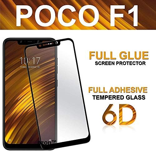 Tronics Redmi Poco F1 Tempered Glass 6D Screen Protector Black Pack of 1 (NZ-SLTG6DBK-8378 Poco F1)