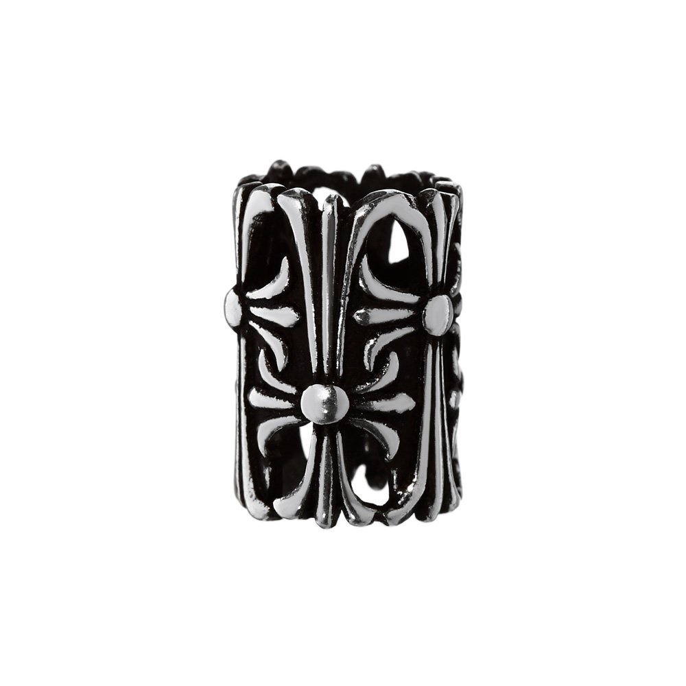 NKlaus medieval beard bead knight cross 925 sterling silver silver curly bead 6450