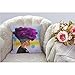 HGOD DESIGNS African Pillow Cover Decorative African Women American Pattern with Purple Hair Hairstyle Cotton Linen Print Square Pillow Case for Men/Women/18x18 inch Navy Blue Yellow Purple