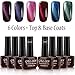 Gellen New Trend 3D Cat Eye Gel Nail Polish - Pack of 6 Colors with Top Coat Base Coat + Free Magnet Sticks