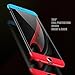 iPhone 6/6s case, GKK Double Dip [Hybrid Hard PC] Full Coverage Case for iPhone 6 6S (4.7 Inch) with Tempered Glass Protector (Blue-Black-Red)