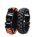 The Friendly Swede Paracord Survival Bracelets - Set of 2 - Easy to Open Clasp (Orange Gun-Metal, for 6.49 inches / 16.5 cm Wrists)