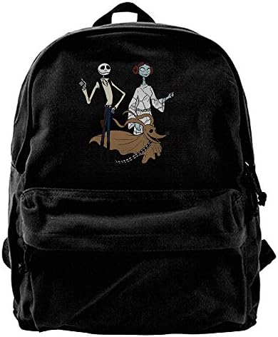 Horror Nightmare Before Christmas Canvas Backpack School Rucksack Travel Backpack Laptop Backpack Black
