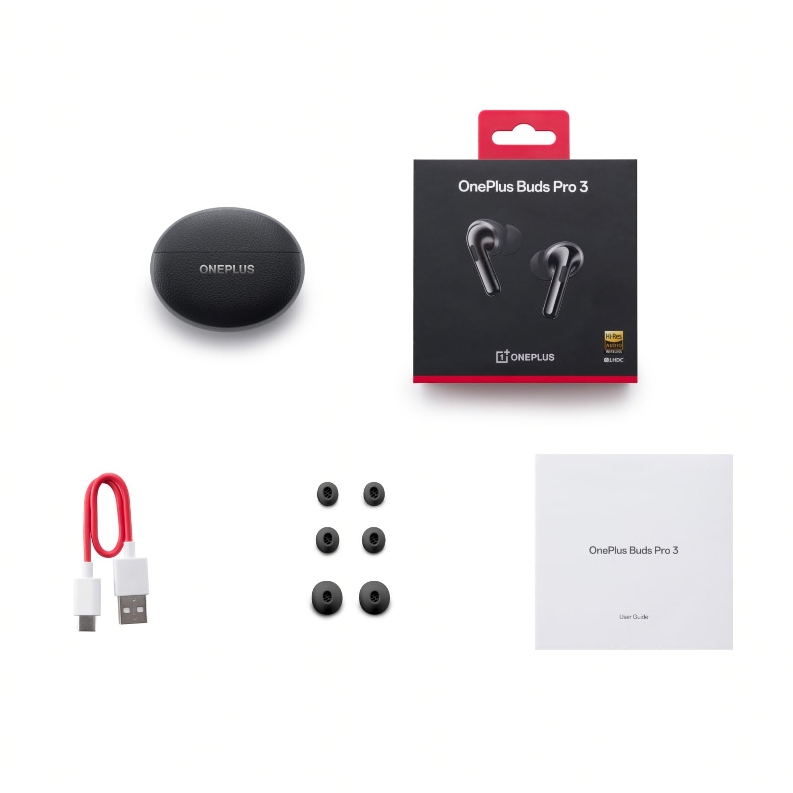 OnePlus Buds Pro 3, auriculares inalámbricos Bluetooth, auriculares con cancelación de ruido, graves profundos, sonido envolvente, hasta 44 horas de reproducción con estuche de carga, Midnight Opus