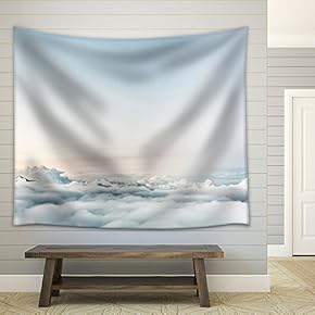 Spectacular Nature Scenery with Seas of Cloud - Fabric Wall Tapestry Home Decor - 51x60 inches