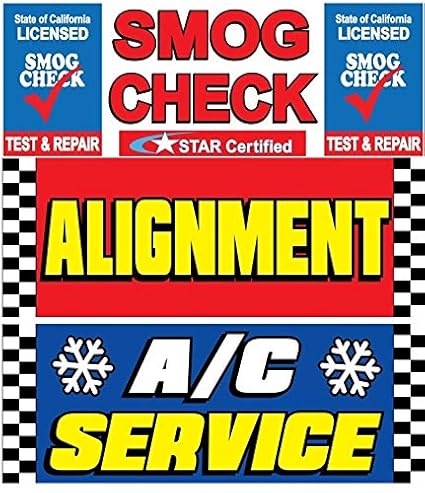 Amazon Com Smog Check Test And Repair Alignment Ac Service Vinyl