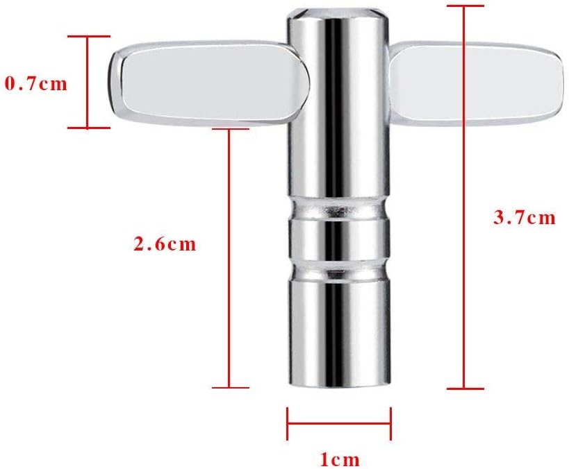 Drum Keys 4 Pack 2 Drum Tuning Key & 2 Continuous Motion Speed Key for Drummers Percussion