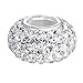 BoRuo Charms 925 Sterling Silver Czech Crystal White Ball Beads Spacers April Birthstone Top Quality Solid Core Charm Fit All Bracelets.