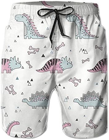 Mans Cartoon Dinosaur Bones Fasion Board Shorts 2017 Popular