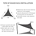 Shade&Beyond Triangle Sun Shade Sail 12'X12'X12' Permeable Canopy Sand for Patio Garden Yard Deck Pergola (We Make Custom Size)