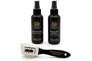 Cordwainers Atelier Suede Care Kit – Complete Set with Suede Cleaner & Conditioner Spray, Water & Stain Repellent, – Protects