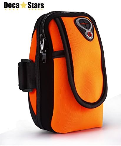 Running Armband Pack,DecaStars Sweatproof Water Resistant Casual Bag for iPhone 7/7 Plus iPhone 6/6 Plus iPhone 5/5S/SE Samsung S7 S6 S5 for Leisure Outdoor Workout - Orange