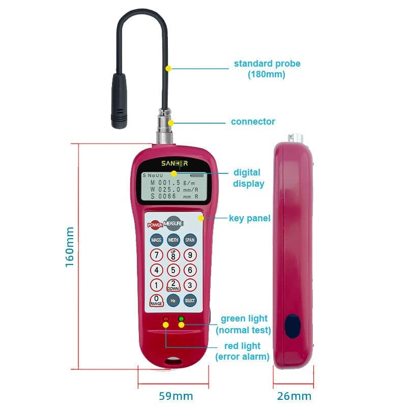 QIUSUO Digital Sonic Tension Meter Sonic Belt Tension Tester Meter