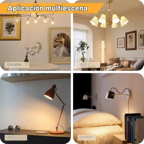 GY E14 LED Bulb Warm White 8W 3000K 880 Lumens, E14 LED C37 Candle Bulbs with Fine Thread, Not Dimmable – Class C Low Consumption, 12 Pieces