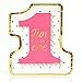 128 Piece Big Dot of Happiness Fun to be One - 1st Birthday Girl with Gold Foil - Party Tableware Plates, Napkins - Bundle for 32
