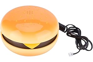 Cunyuer Hamburger Phone, Payphone, Burger Phone, Wired Landline Telephone Cute Flip Funny Telephone