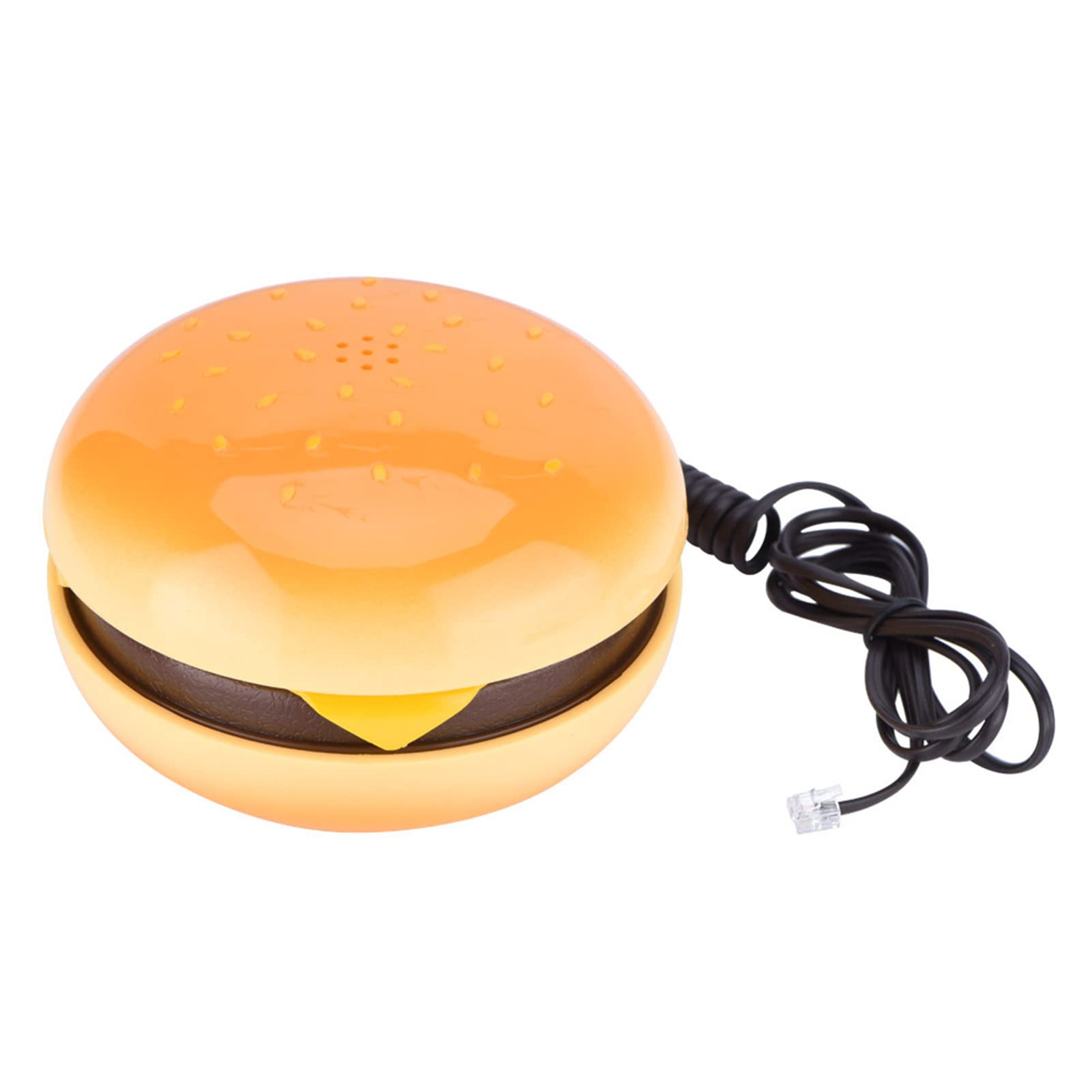 Corded Phone Novelty Emulational Hamburger Telephone Wired Landline Phone Plug and Play Desktop Phone for Home Hotel Office Decoration Gift
