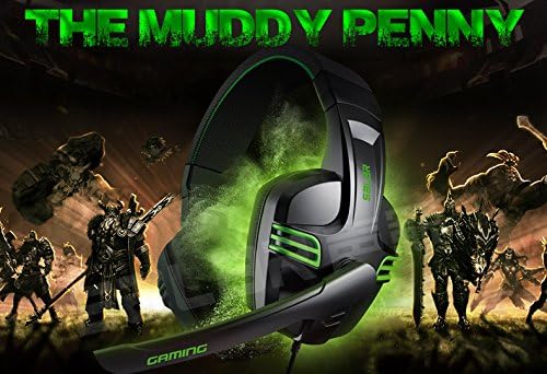 MP Gaming Headset with Quality Sound & Deep Bass, Fits Over Ear, Headphones with Microphone and Volume Controller works with PC IPHONE SAMSUNG - Bulk