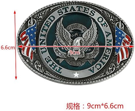 The United State of American Flag Belt Buckle Patriotic Eagle for 4th of July Party