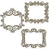 Rectangle Flourish Frames Scrapbook Embellishments | Laser Cut Chipboard | 3 Piece Set