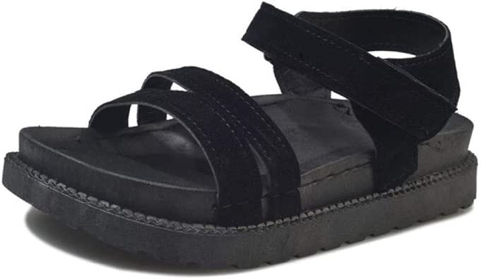 Amazon.com | Women's Low Heel Platform Sandals Casual Athletic Open Toe Flats Female Hook Loop 