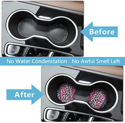 Ksasky Automobile Coasters 2.75 Inch,Thicken Drink Cup Holder Coasters for Retains Automobile Cup Holders Clear and Absorbent Off Spills and Condensation,with A Notch for Simple Removing- 2 Pack (Blue Kaleidoscope)