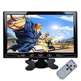 TOGUARD Security Monitor 10.1 inch Portable Monitor CCTV Ultrathin HD 1024x600 TFT LCD Color Computer Display Screen with HDMI VGA AV Input, Built-in Speaker, Touch Keys, Remote Control for Raspberry